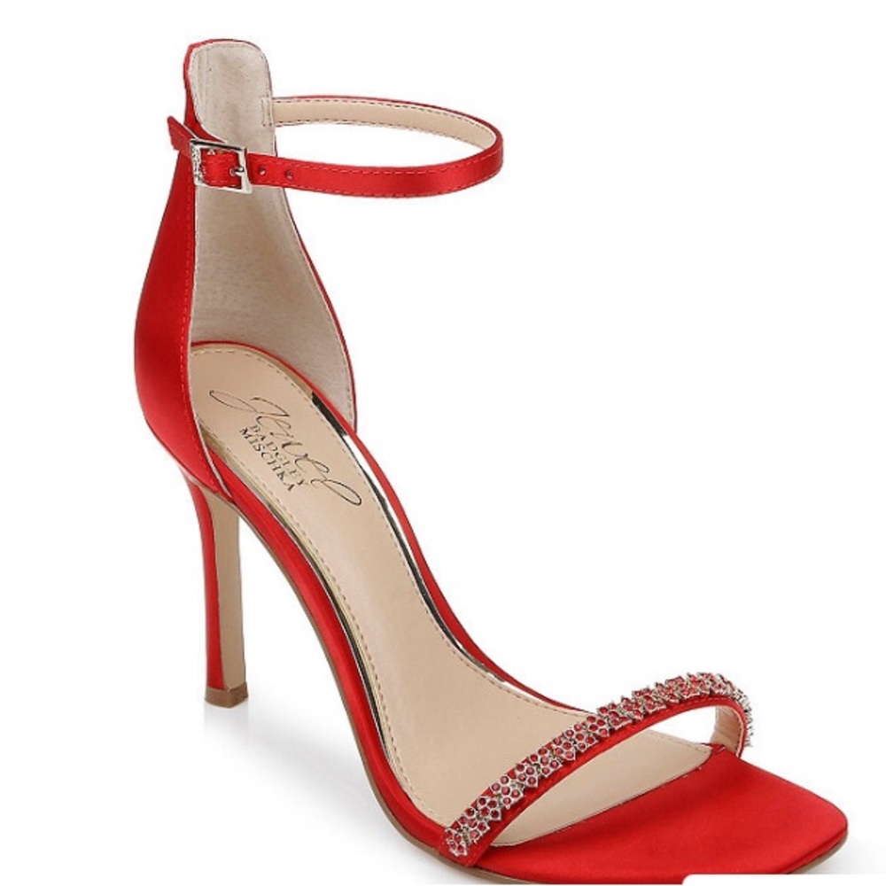 Jewel Badgley Mischka Women's Adriane Two Piece Stiletto Evening Sandals